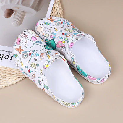 Cartoon Printing Adjustable Buckle Indoor Slippers