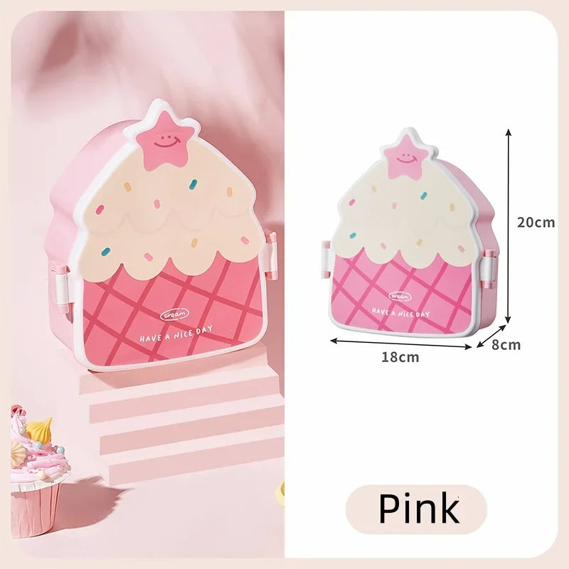 Cute Bear Lunch Box With Compartments Lunch Food Container