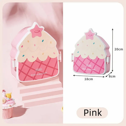 Cute Bear Lunch Box With Compartments Lunch Food Container