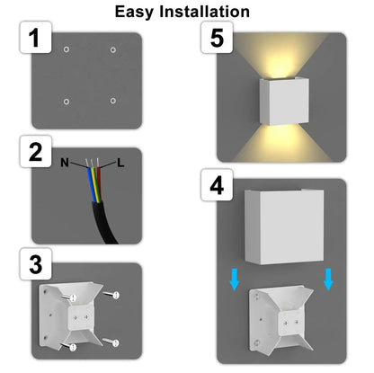LED Wall Sconces 6W Modern IP65 Wall Lamp