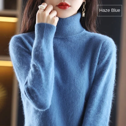 Cashmere Turtleneck Pullover Sweater