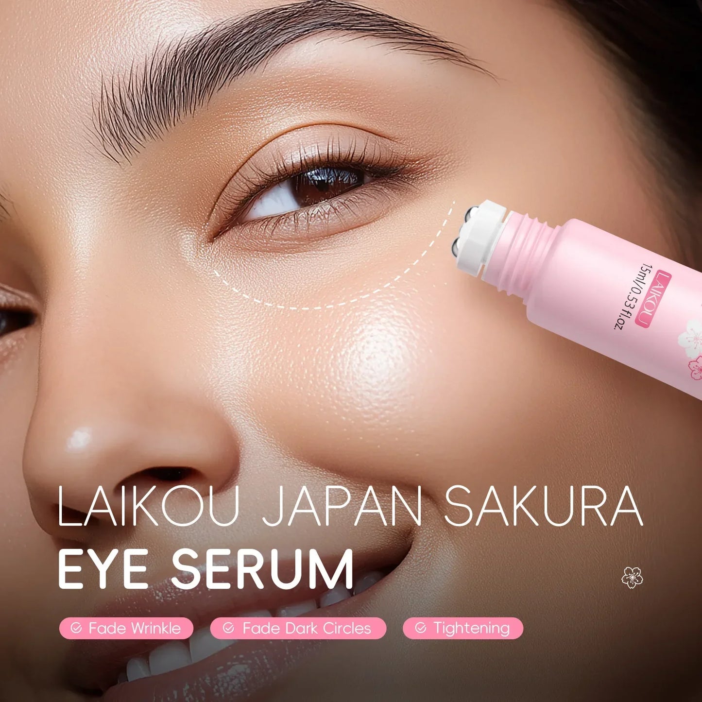 LAIKOU Sakura Eye Serum Roller Massage