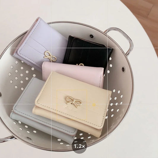 Cute Bow Small Card Holder wallet