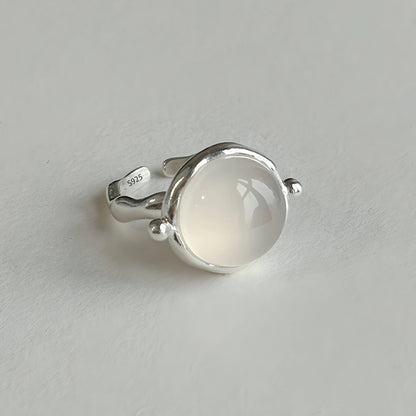 925 Sterling Silver Geometry Crystal Ring