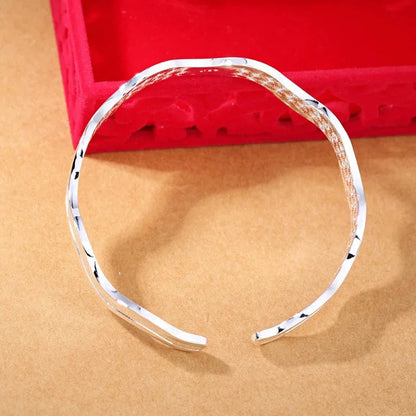 DANA Wavy Open Bangle Bracelet