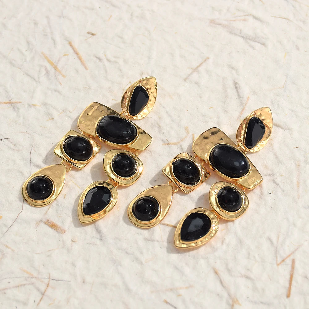Exaggerated Vintage Rhinestone Crystal Beads Drop Earring
