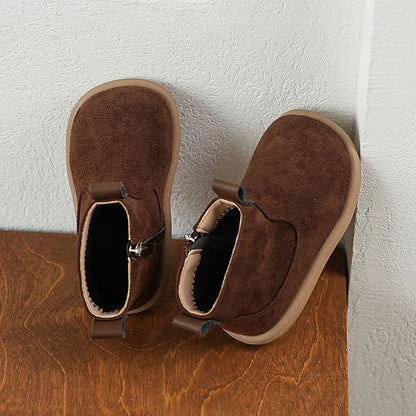 Casual Outdoor Anti-slip Infant Oxford Suede Plush Ankle Boots