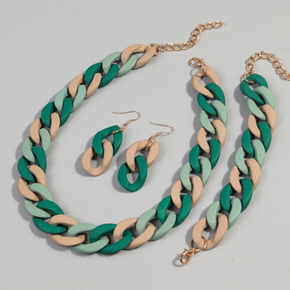 Fish Sheep Acrylic Chunky Chain Choker Necklace