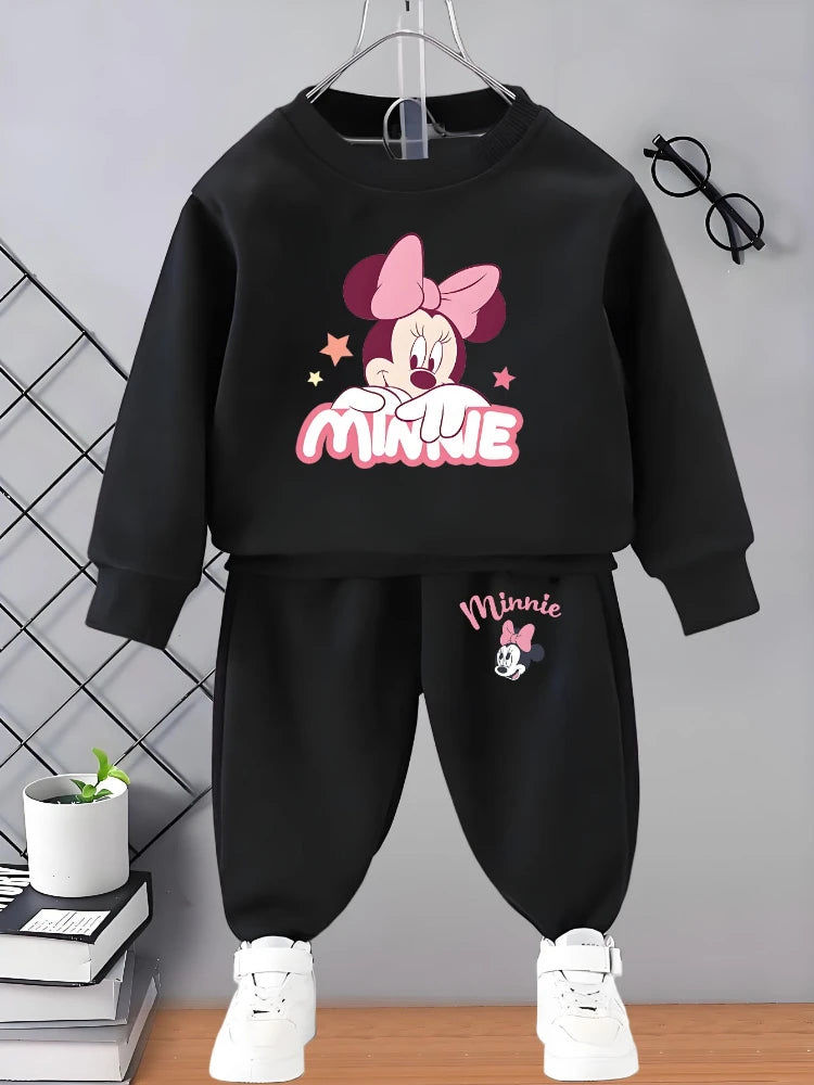 Girl O Neck Long Sleeve Hoodies for 0-8years Pullover Set