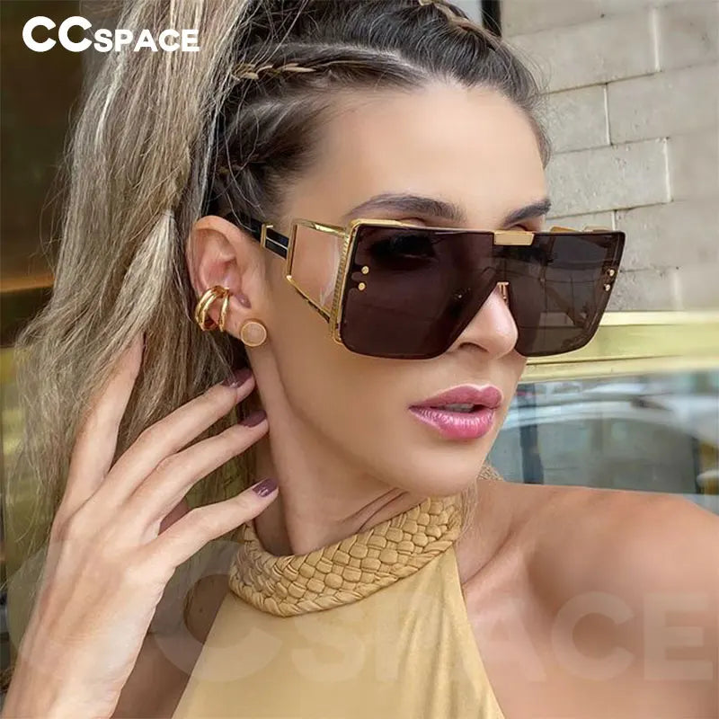 Oversized Luxury Retro One Lens Sunglasses