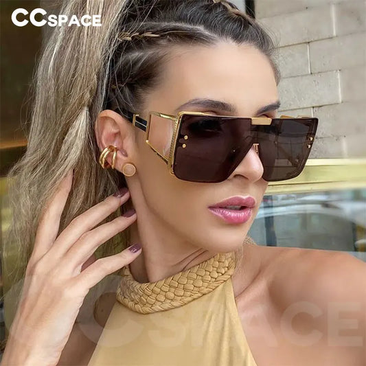 Oversized Luxury Retro One Lens Sunglasses