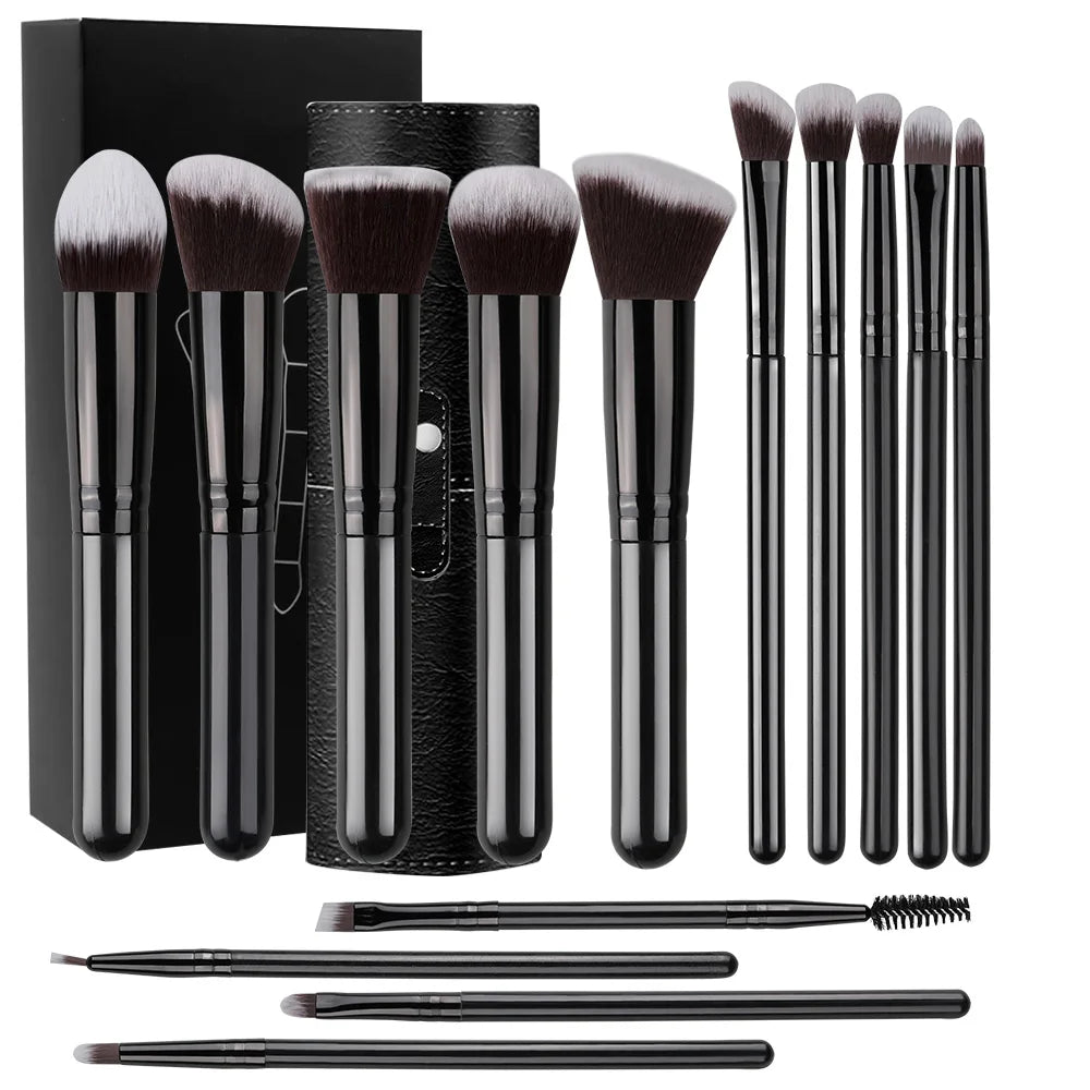 14PCS Makeup Brushes Soft Fluffy Foundation Blush Set