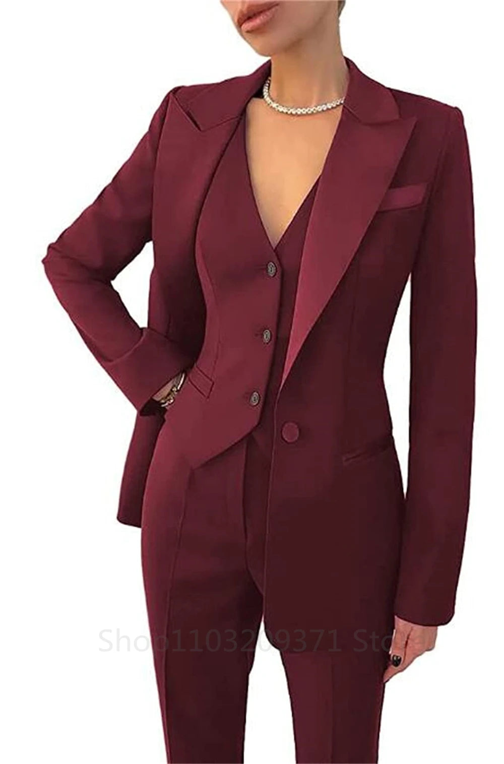 Elegant Long Sleeve Suit Jackets Set