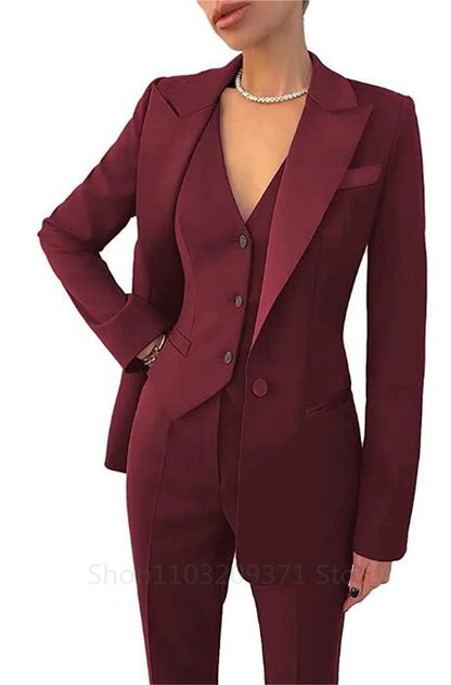 Elegant Long Sleeve Suit Jackets Set