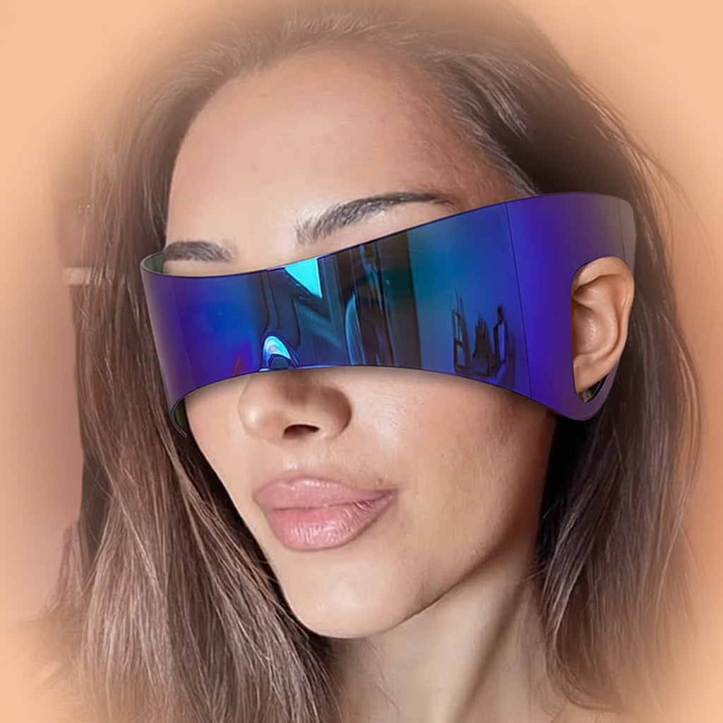 Steampunk Shield Luxury Punk Sports Wrap Around Windproof Sunglasses