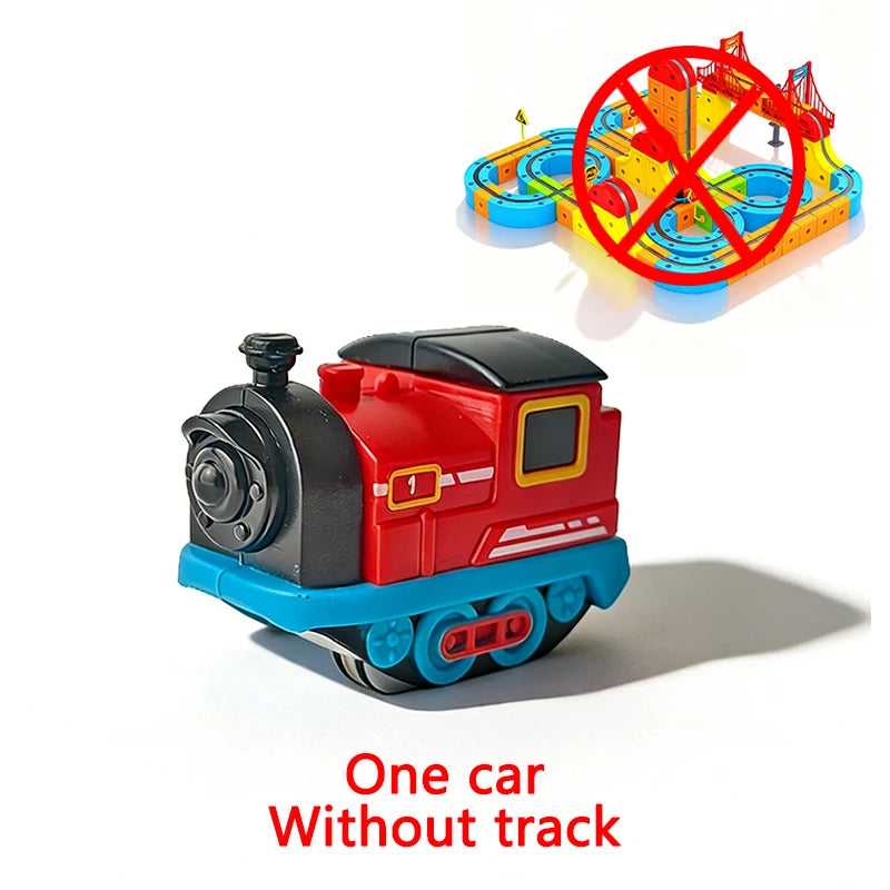 Magnetic Track Electric Train Anti-gravity Kids Magic Cube Car Railway Toy