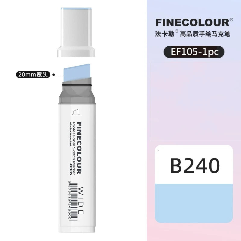 Finecolour 20mm Wide Markers Alcohol Line Sketching Art Markers Pen