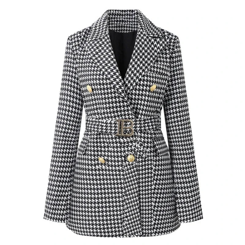 Long Sleeve Buttons Double Blazer Jacket