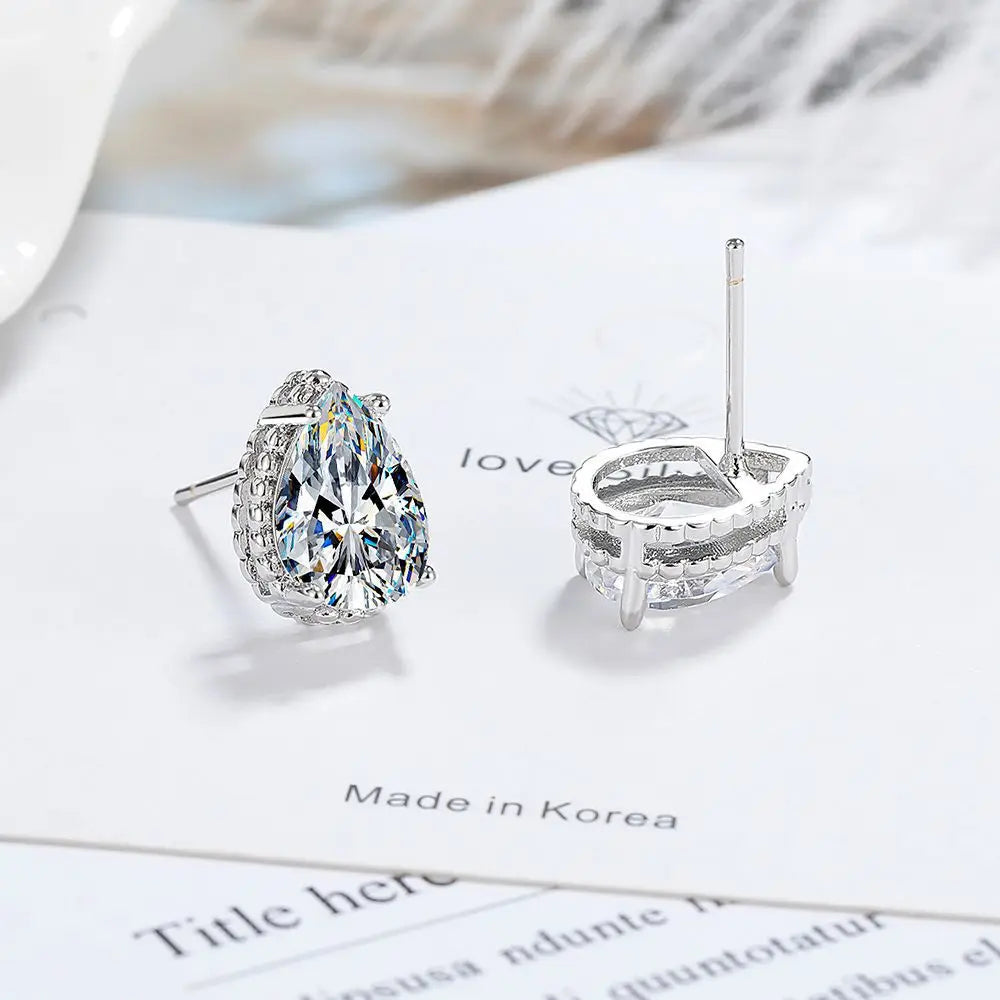 925 Sterling Silver Multiple zircon Earring