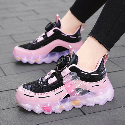 Anti-skid Leather Kids Running Sneaker