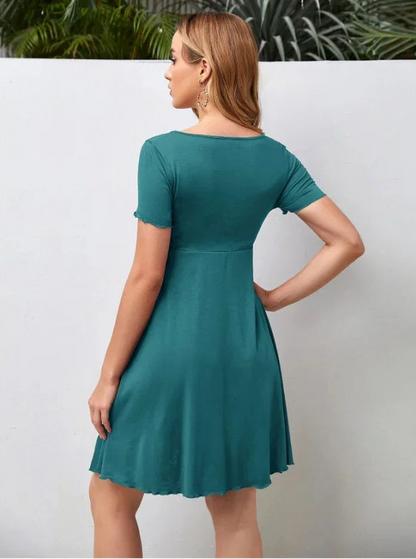 Maternity V-neck Loose Plus Size Pregnant Dress