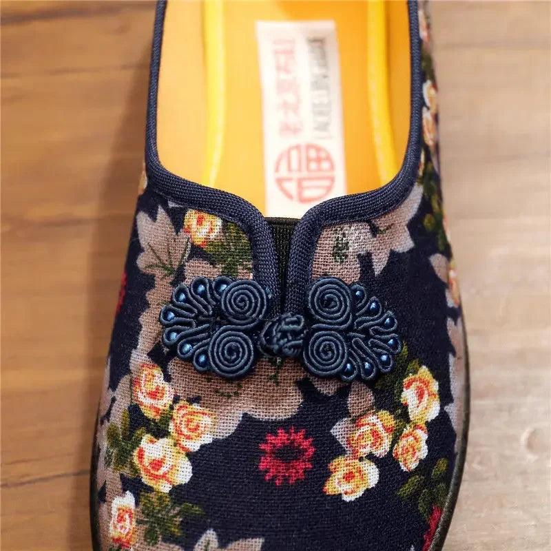 Embroidered Flats Soft Shoes