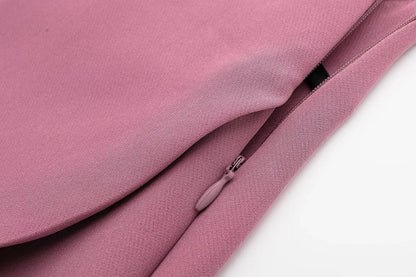 Falda marrón de talle alto