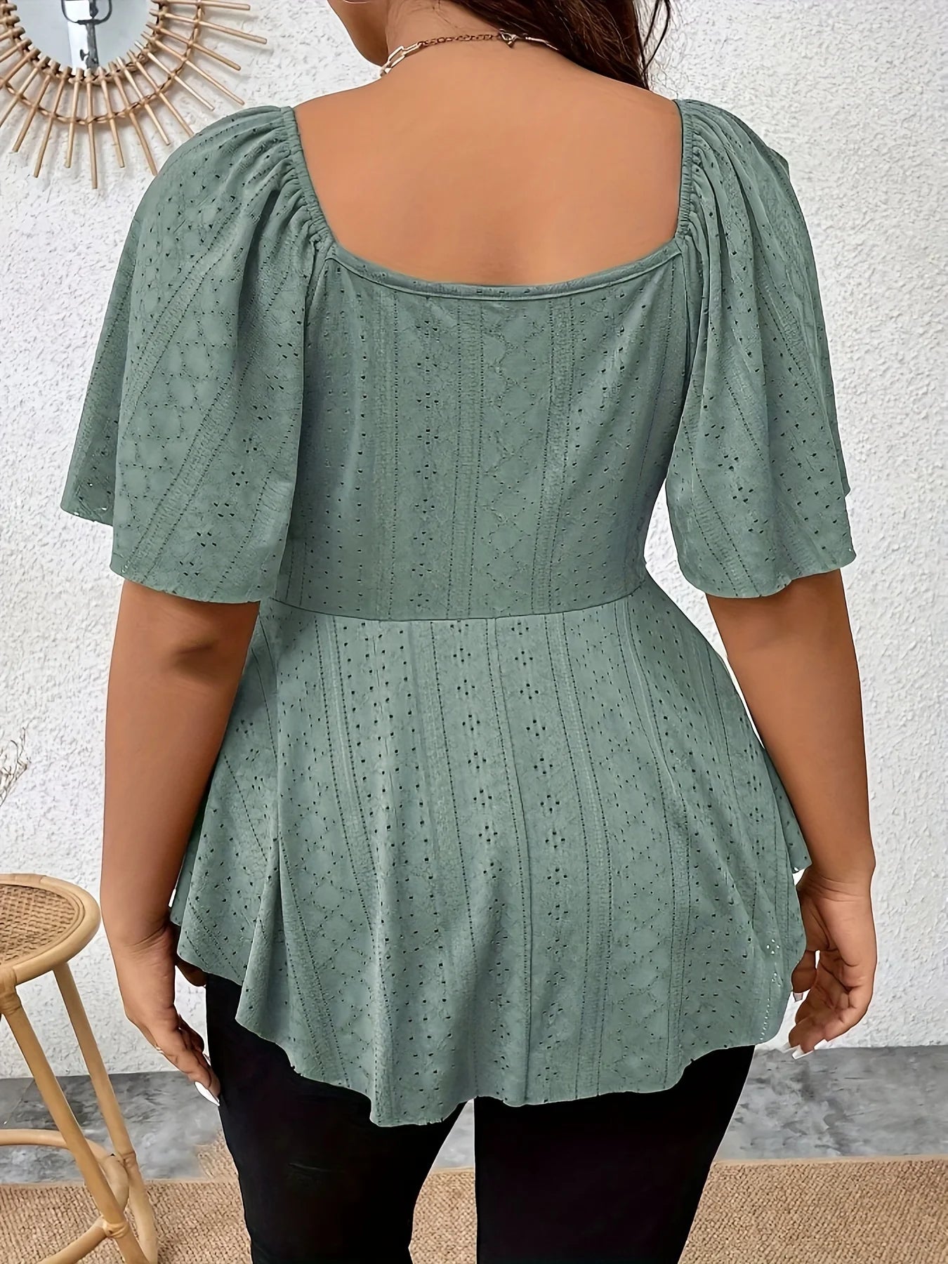 Plus Size Elegant Curve Loose T Shirt