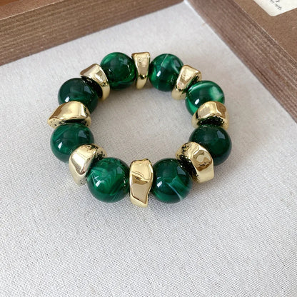 Acrylic Irregular Square Round Beaded Bracelet