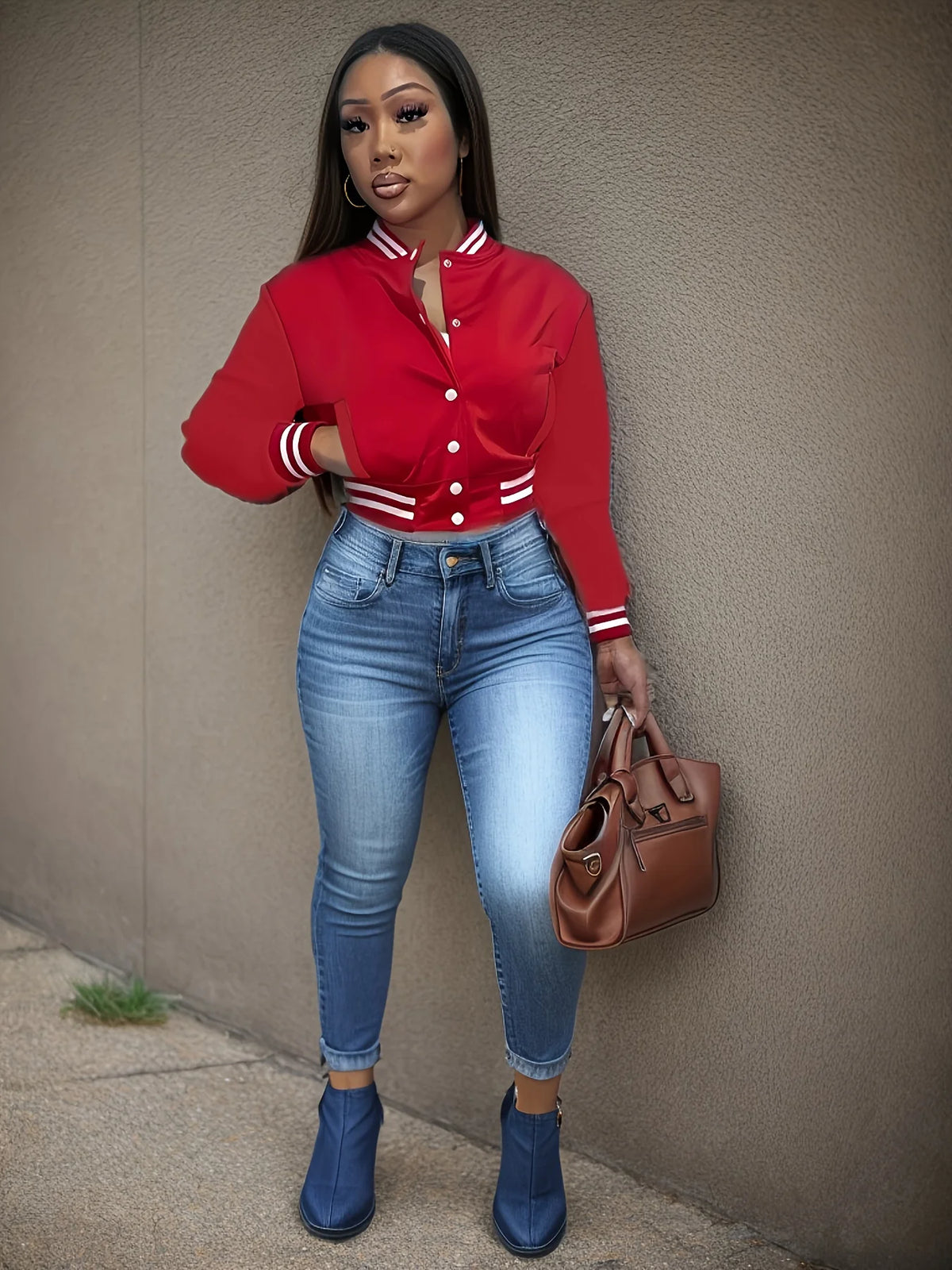 Spring and Autumn Single-breasted Baseball Jacket Jacket
