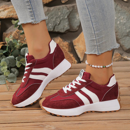 Elegant Lace Up Casual Sports Shoes