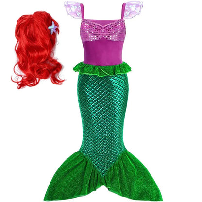 Girls Cosplay Disney Little Mermaid Ariel Costumes