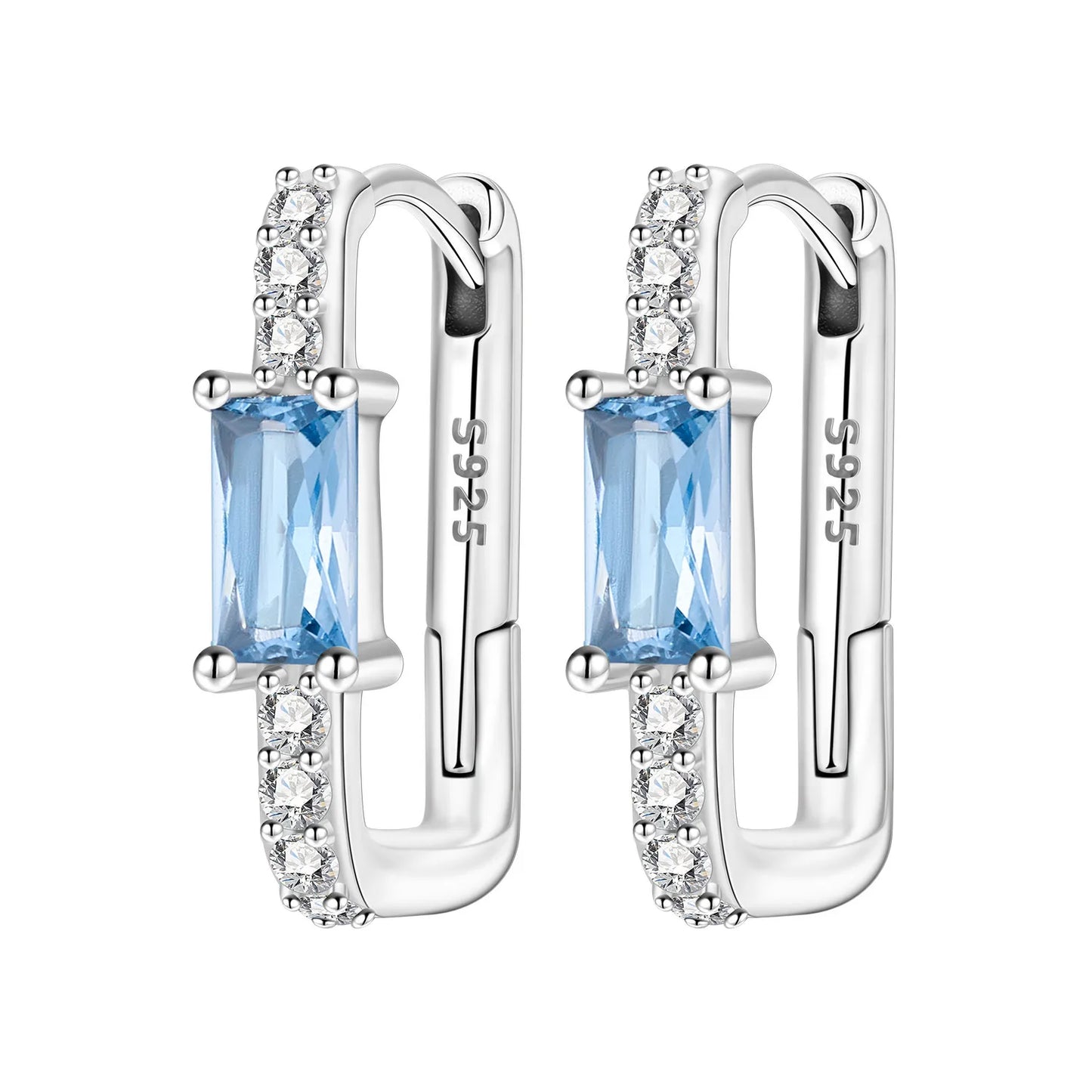 925 Sterling Silver Simple Gold U-shaped Earrings