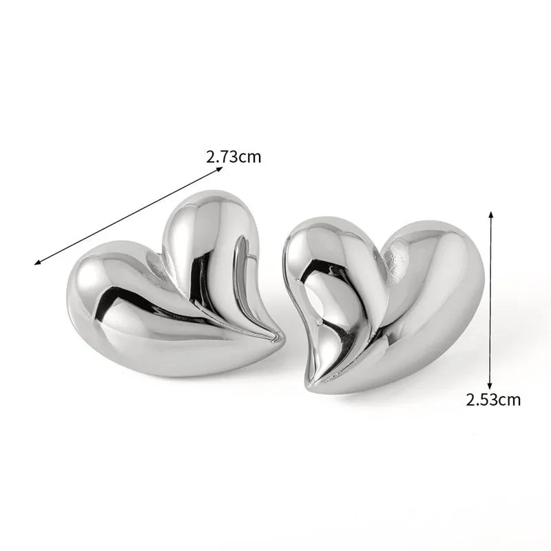 Chunky Golden Stainless Steel Hoop Earrings