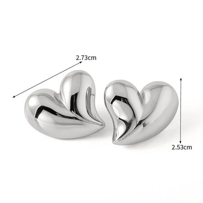 Chunky Golden Stainless Steel Hoop Earrings