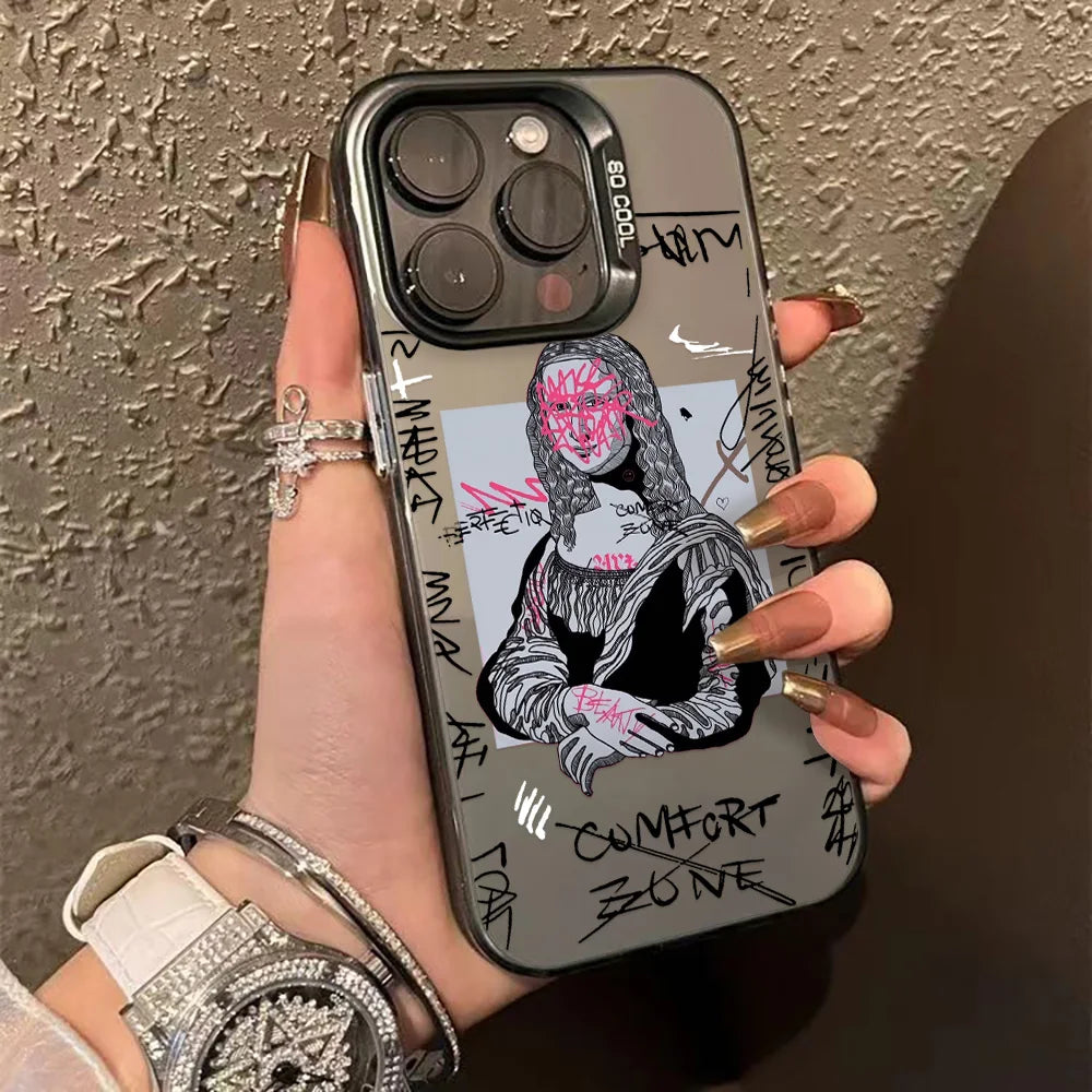INS Star Phone Case For iPhone Pro Max Matte IMD Cover