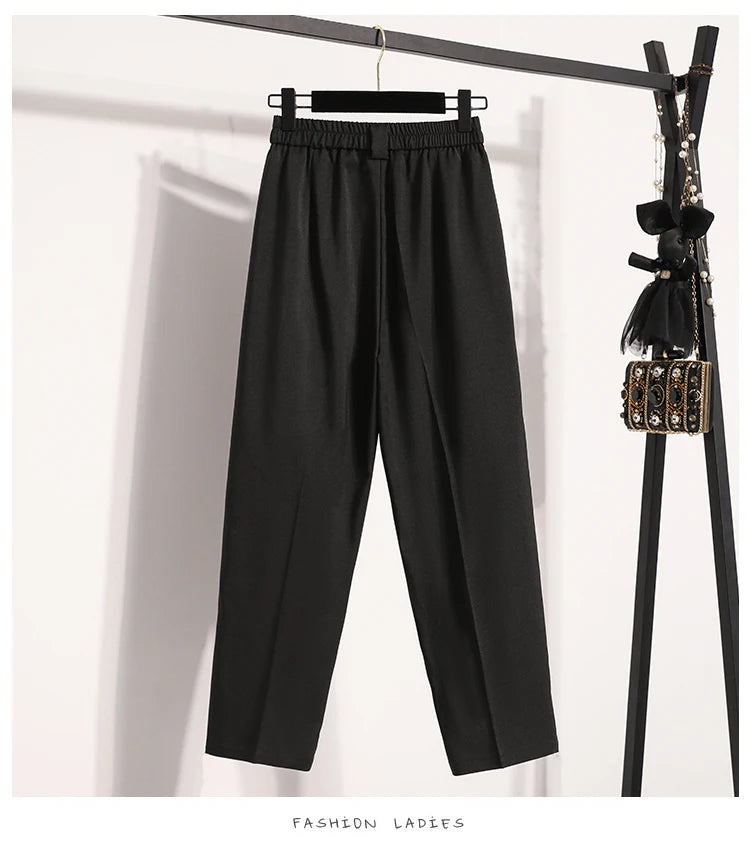 Korean High Waist Suit Casual Trousers
