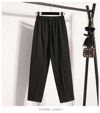 Korean High Waist Suit Casual Trousers