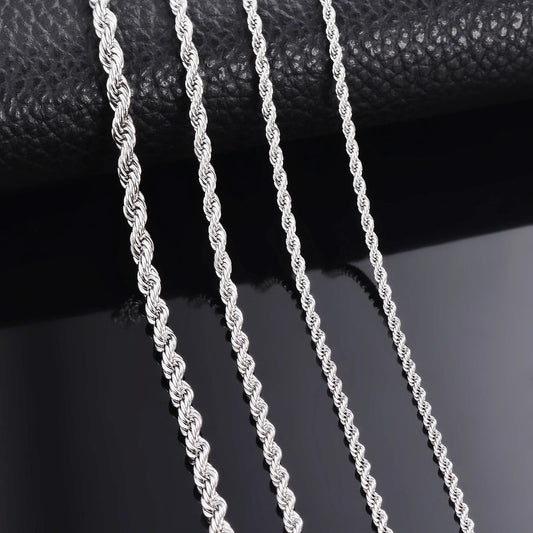 925 sterling silver Rope Chain Necklace