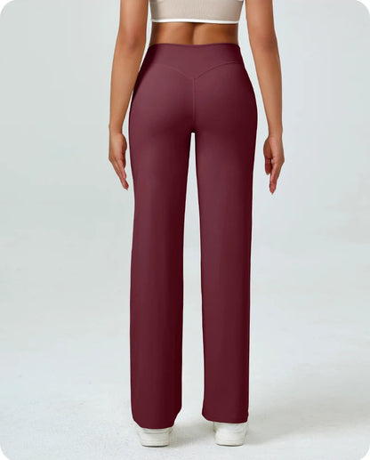 High Waisted Straight Leg Yoga Pants