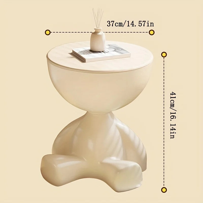 Creative bear shaped plastic bedside table in small space