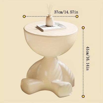 Creative bear shaped plastic bedside table in small space