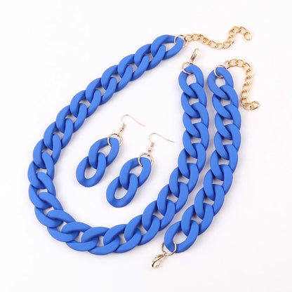 Fish Sheep Acrylic Chunky Chain Choker Necklace