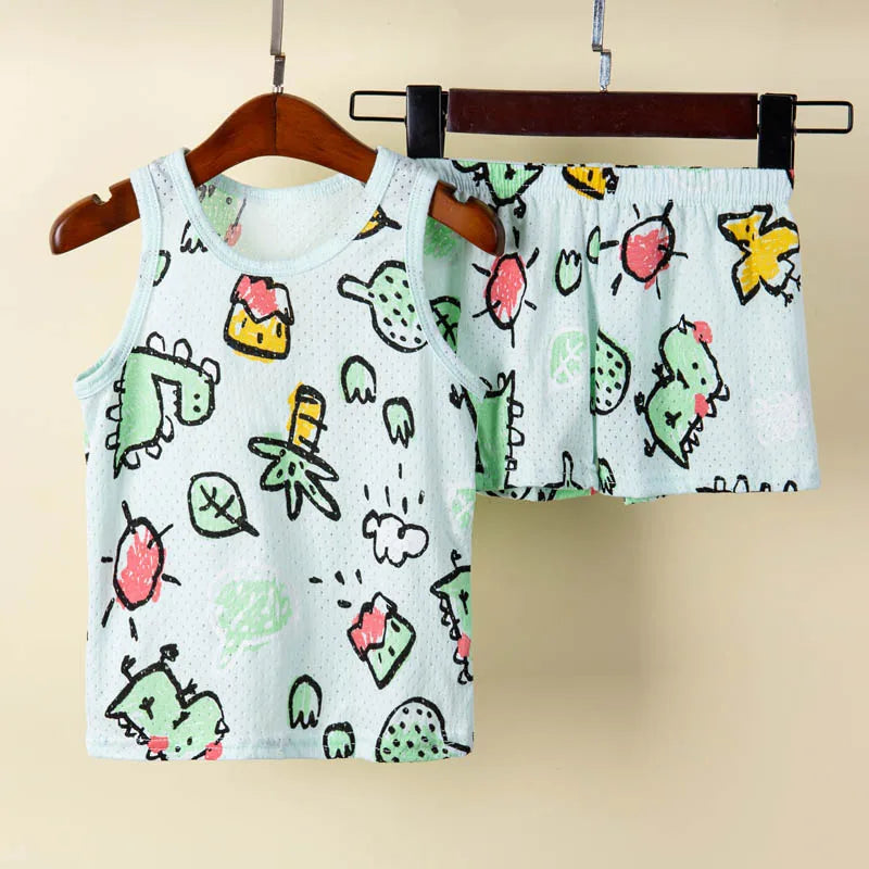 Cat Pajamas Sleeveless Sleepwear Set