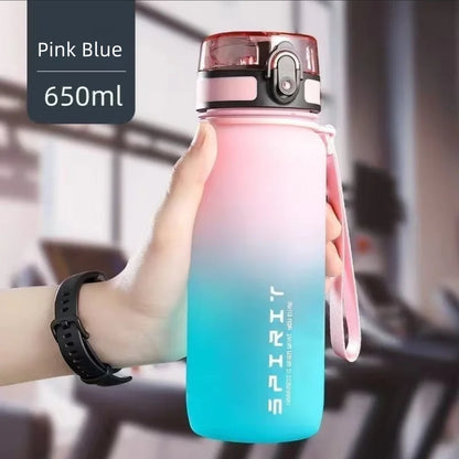 500ml/650ml Gradient Sports Water Bottle with Time Marker