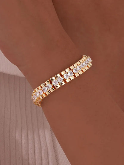 DANA 14K Gold Plated Zirconia Bracelet