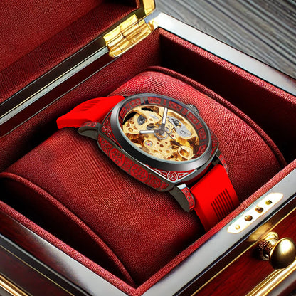 DANA golden carved flowers watch