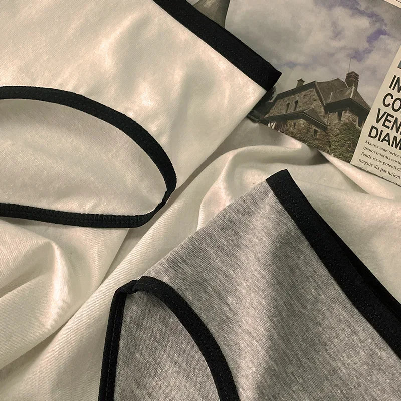 3pcs Mid Waist Japanese Pure Cotton Lingerie