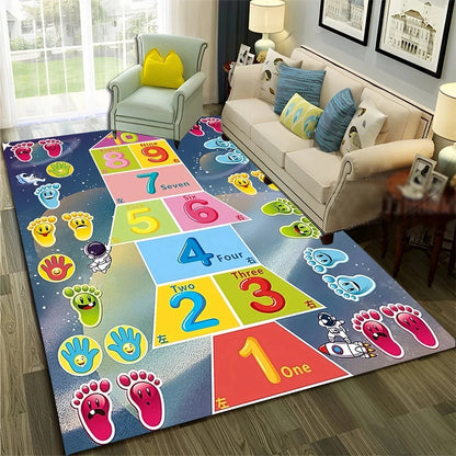 Digital Games Boys and Girls Cartoon Carpet