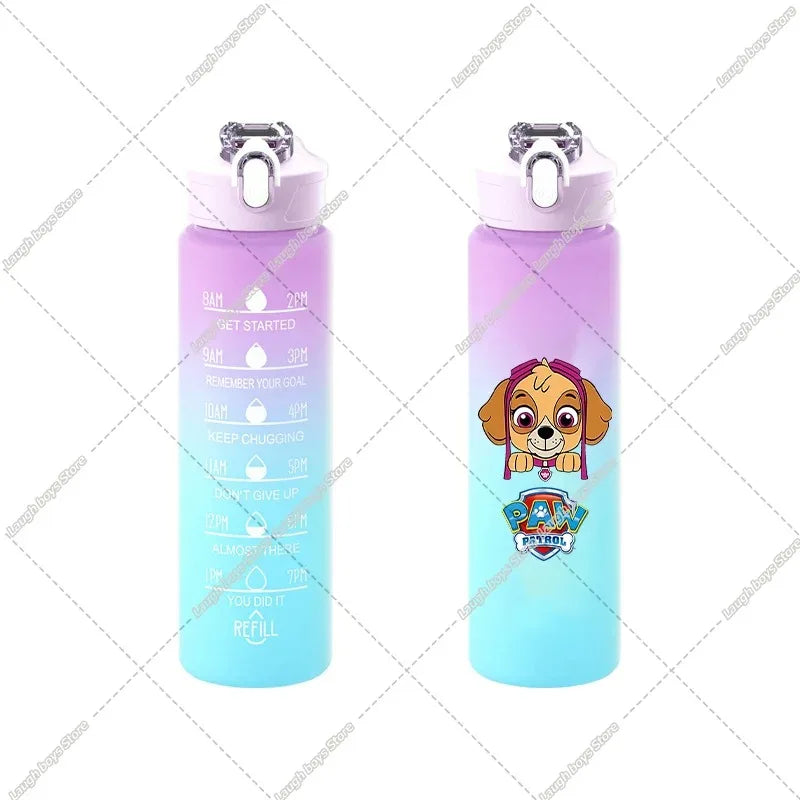 750ML PAW Patrols Gradient Color Water Cup Cartoon Print Drinking Bottle